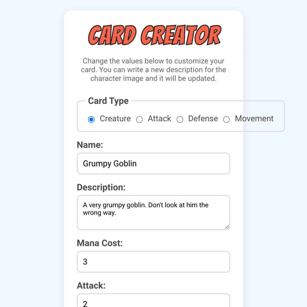 Boom Slingers Card Creator