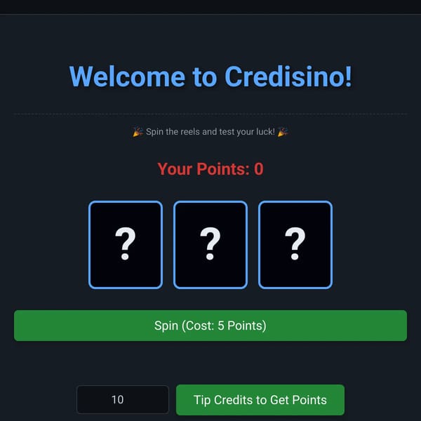 Credisino - Your Chance to Win Big!