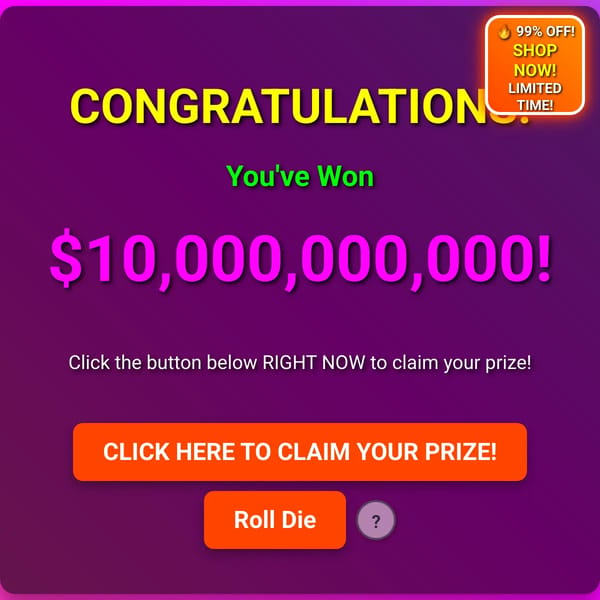 YOU WON!!!