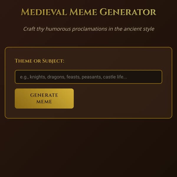 Medieval Meme Generator