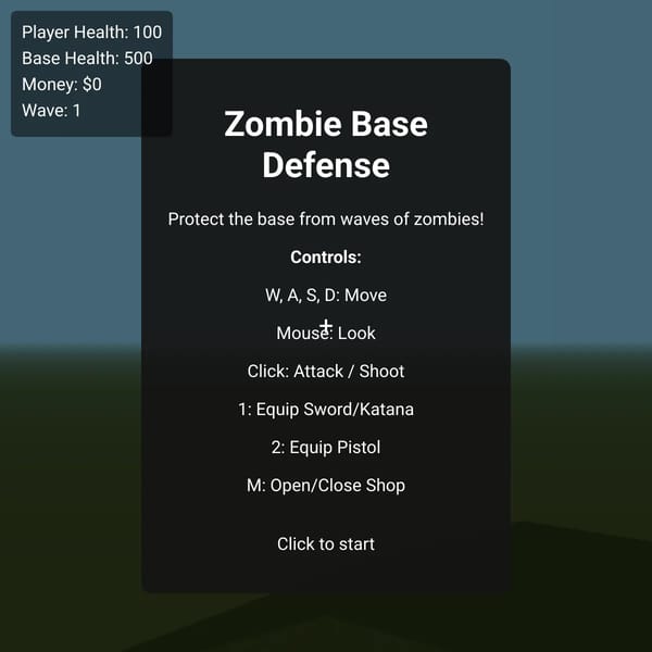 Zombie Base Defense