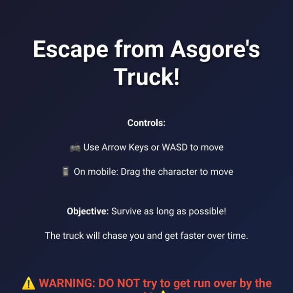 Escape from Asgore's Truck