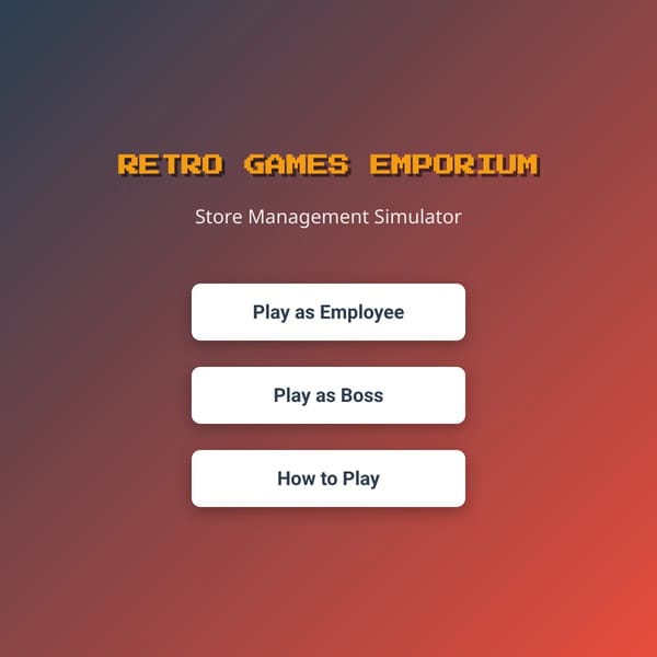Retro Game Store Simulator