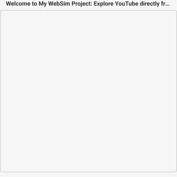 YouTube Embed Project