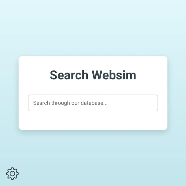 Search - Search through websim