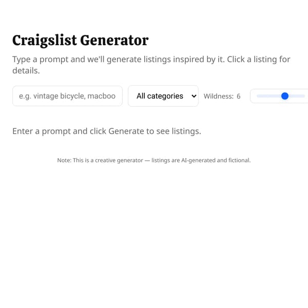 Craiglist Generator