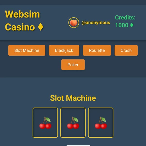 Websim Casino ♦