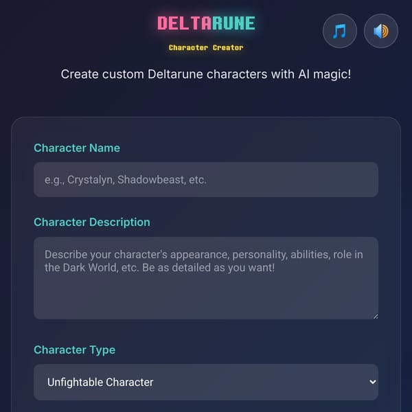 Deltarune Character Creator