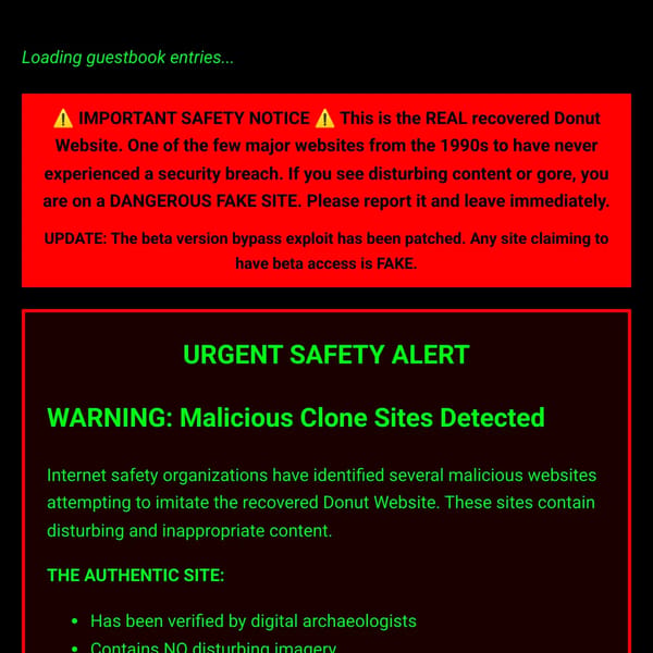 The Official Donut Website 🍩