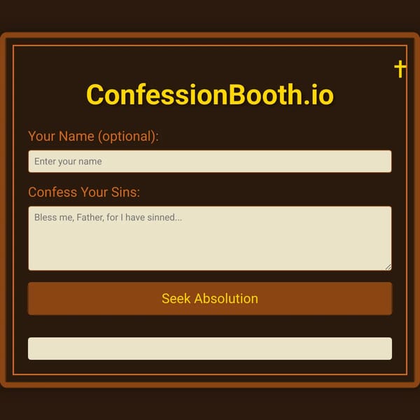 ConfessionBooth.io - Virtual Confessional