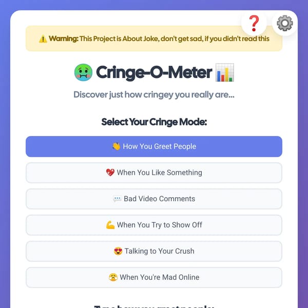 Cringe-O-Meter 📈 but you can be mad on ai