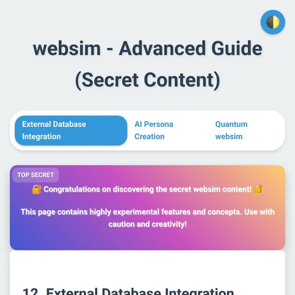 websim - Advanced Guide (Page 5 - Secret Content)