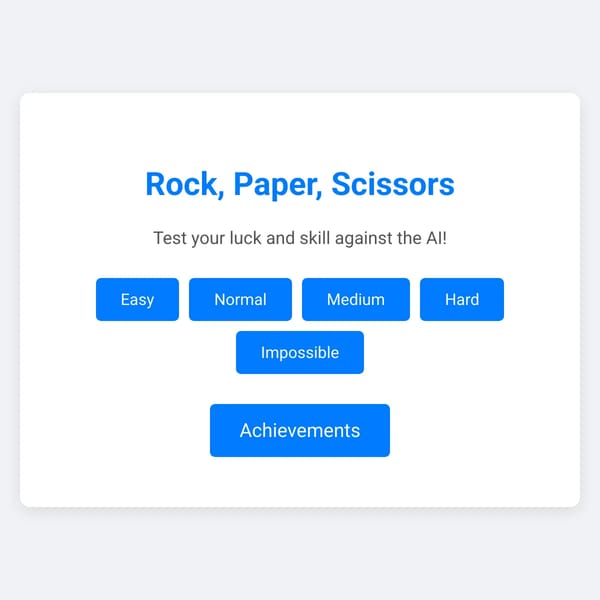 rock paper scisssors with AI