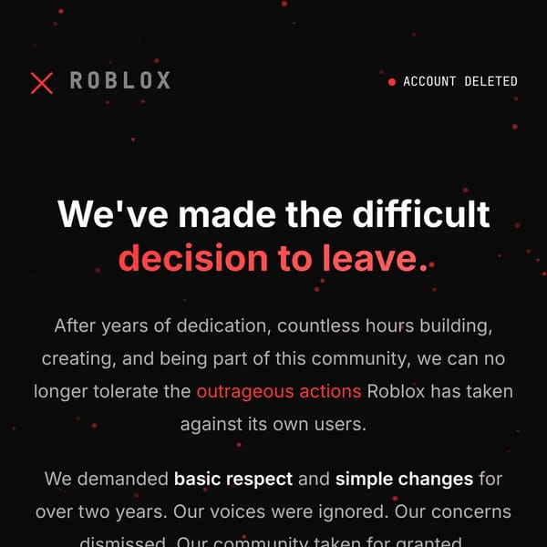 Until Roblox Listens