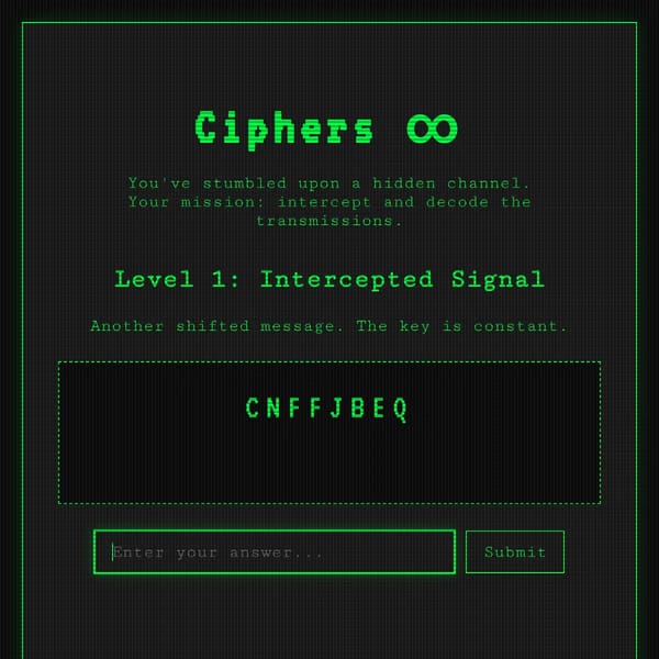 Ciphers ∞