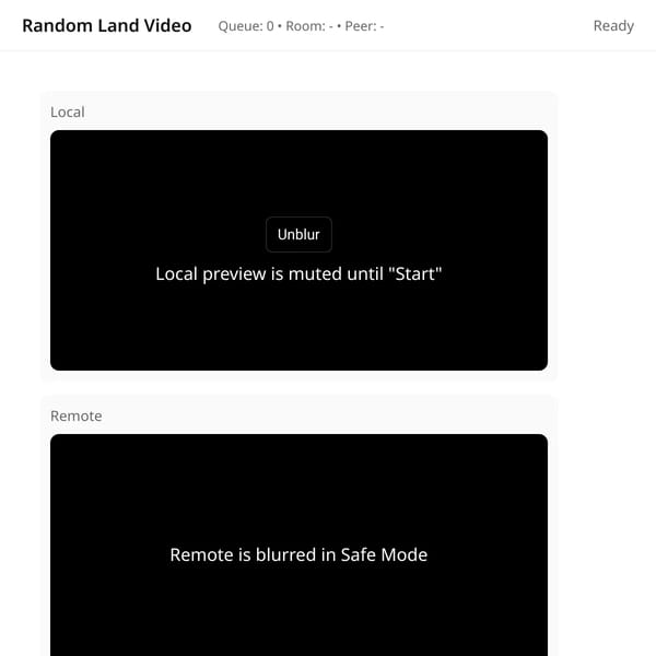 WebSim Random Video Chat (Omegle-style)
