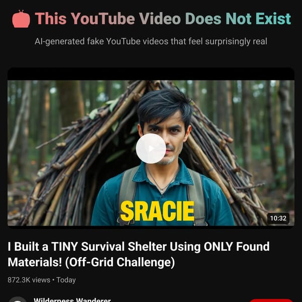 This YouTube Video Does Not Exist