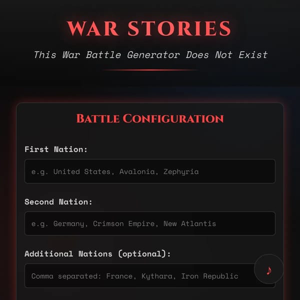 War Stories - Battle Generator