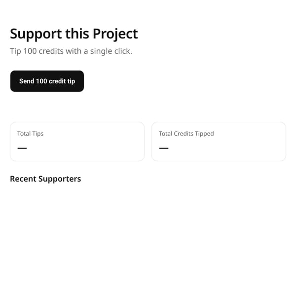 Tip 100 Credits