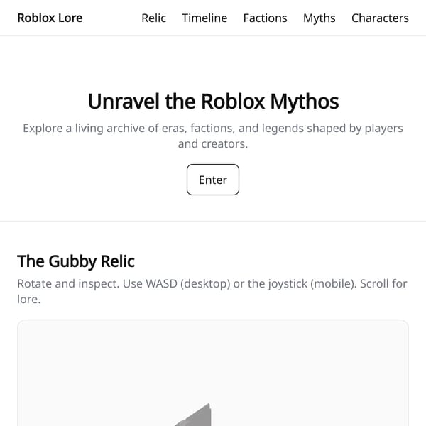 Roblox Lore