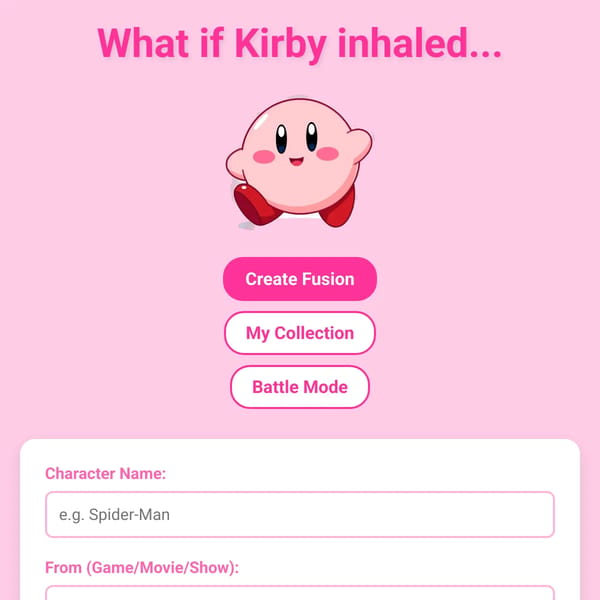 What if Kirby inhaled...but you can fight