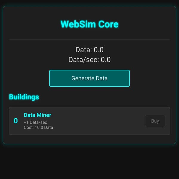I am back to websim