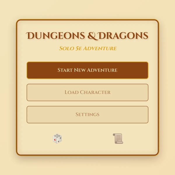 D&D 5e Digital Dungeon Master