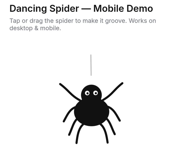 Dancing Spider — Mobile Demo