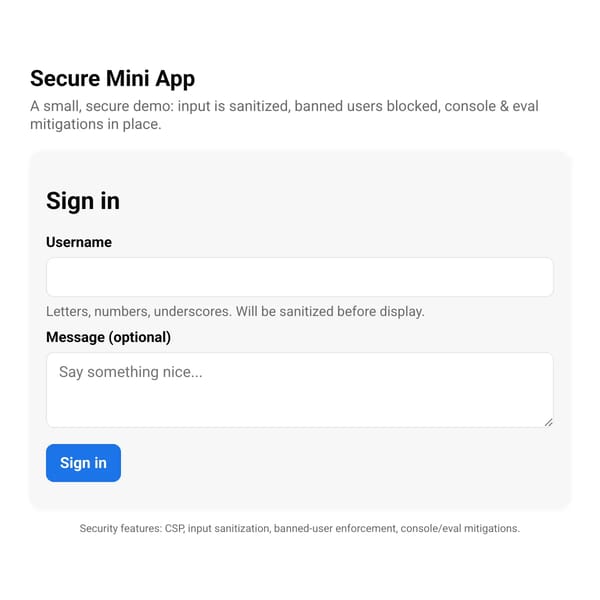 Hey hackers, please attack this.