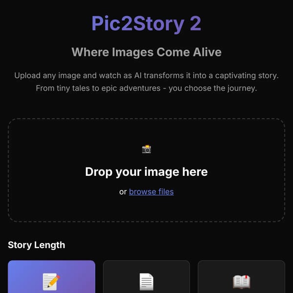 Pic2Story 2 - the new and improved pic2story