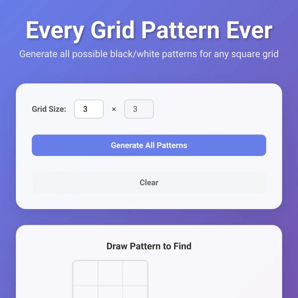 Every Grid Pattern Ever