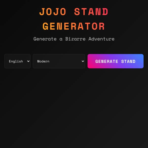 JoJo Stand Generator
