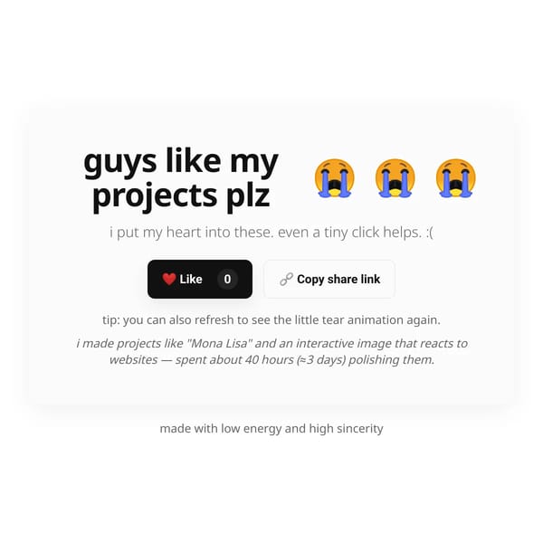 please like my projects