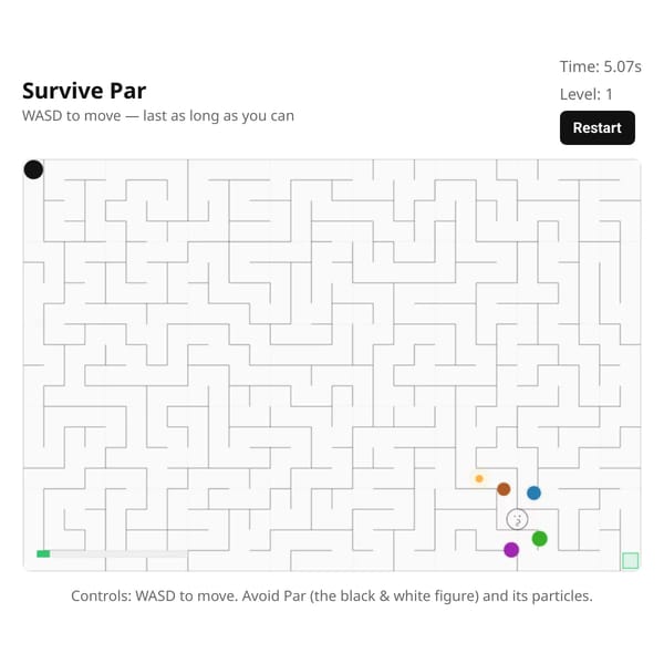 Survive Par — WASD to move