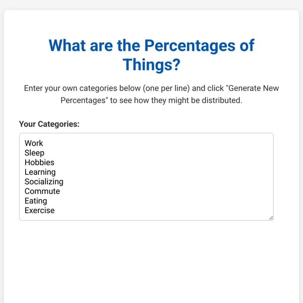 What are the Percentages of Things?