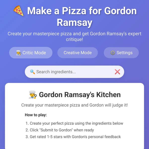 Make a Pizza for Gordon Ramsay
