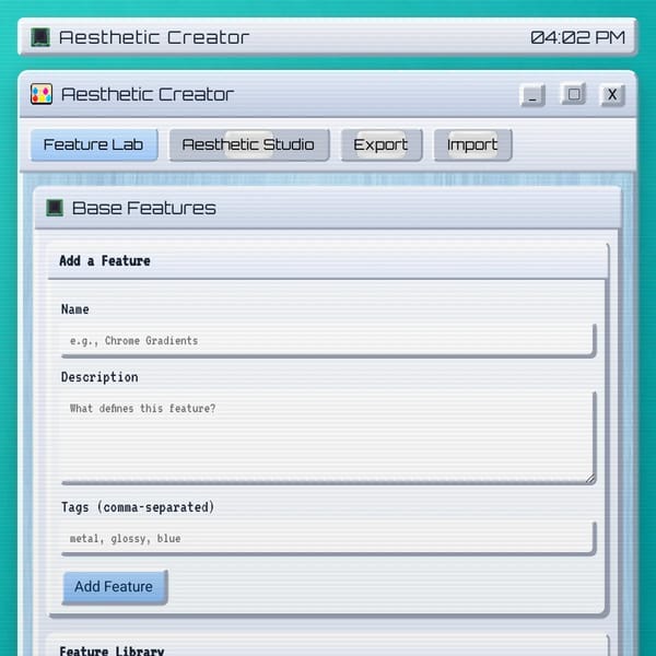 Aesthetic Creator — Feature Lab + Aesthetic Studio
