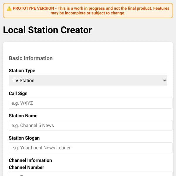 Local Station Creator