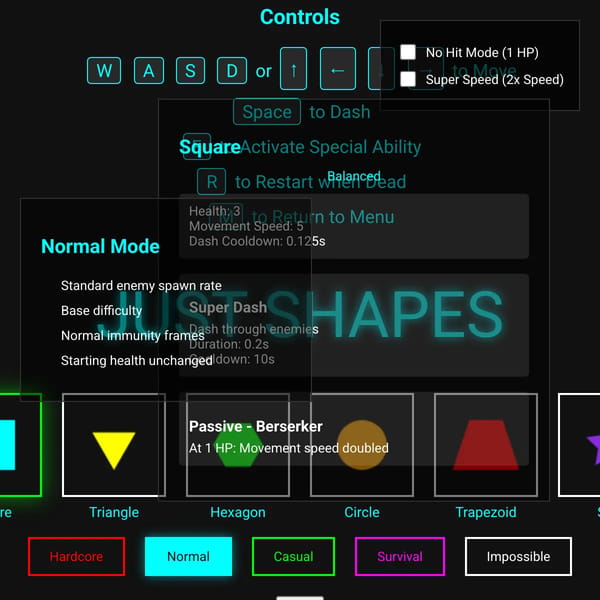 Just Shapes *with no beats*