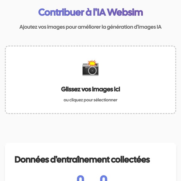Entraînement IA Websim - Images Utilisateur