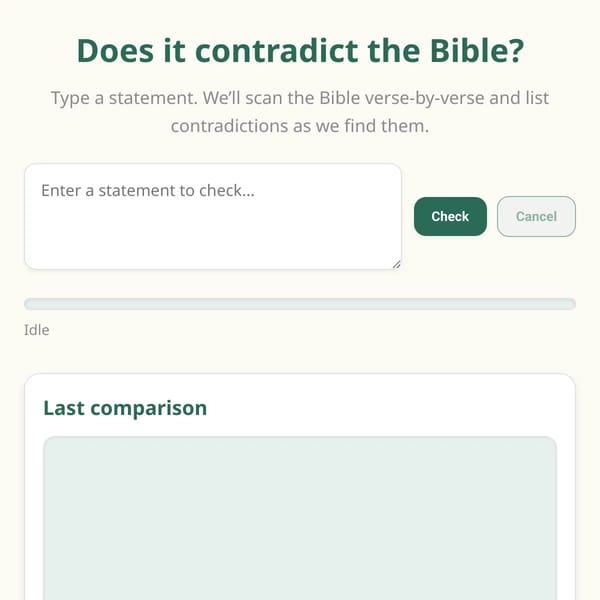 Does it contradict the Bible?