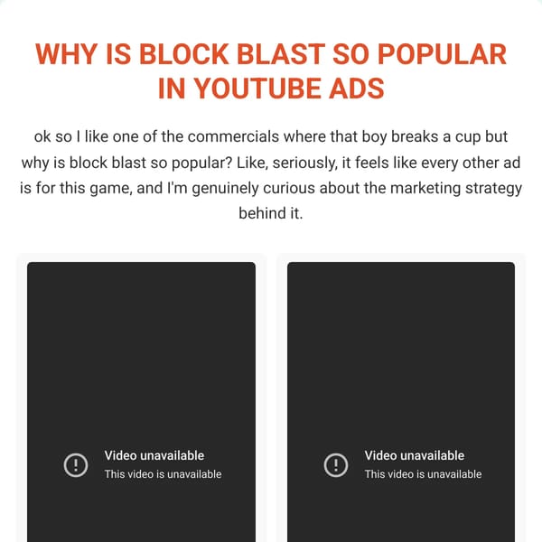 WHY IS BLOCK BLAST SO POPULAR IN YOUTUBE ADS