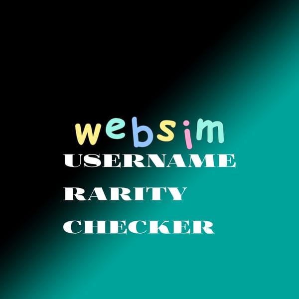 Websim Username Rarity Checker