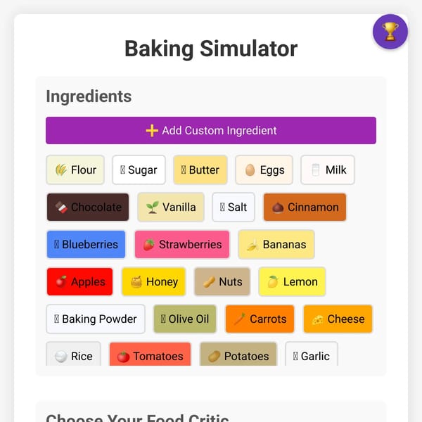 Baking Simulator