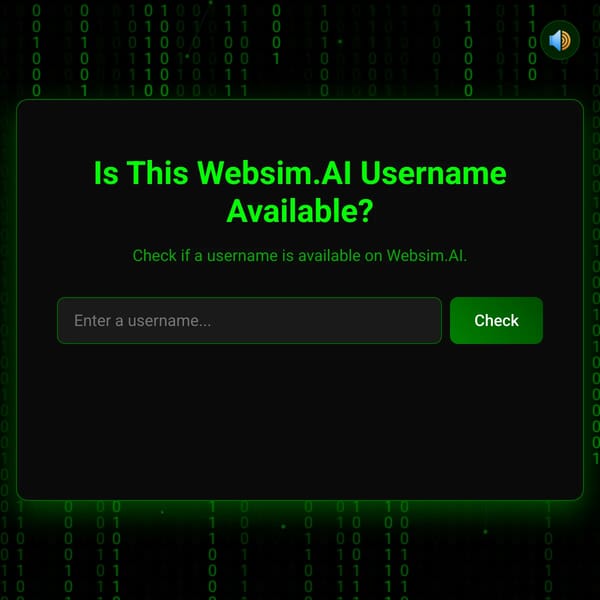 Is This Websim.AI Username Available?