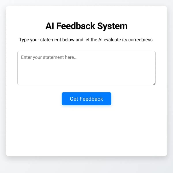 AI Feedback System