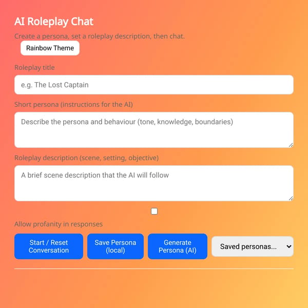 AI Roleplay Chatbot