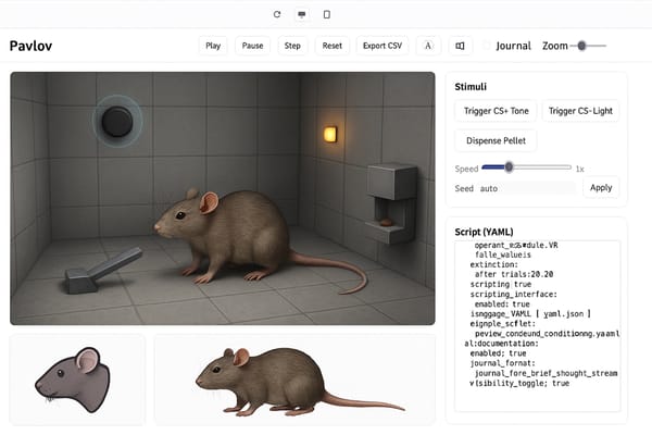Pavlov: Enhanced Realism Rat Conditioning Simulator