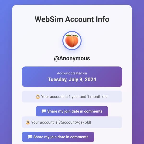 WHEN DID YOUR ACCOUNT GET CREATED!????