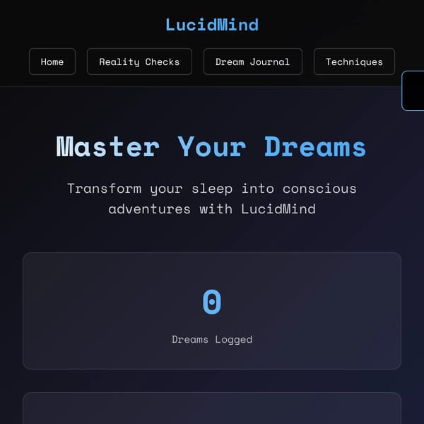 LucidMind - Lucid Dream Assistant